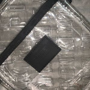 PINK clear cross body bag